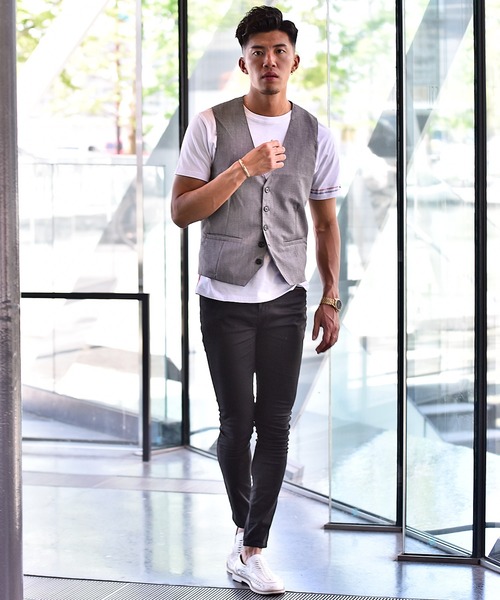 JOKER（ジョーカー）の「かすれ織りジレ フォーマル【セットアップ対象アイテムあり】（ベスト・メンズ・ベージュ/チャコール/グレー・XL/L/M）」の21枚目の写真