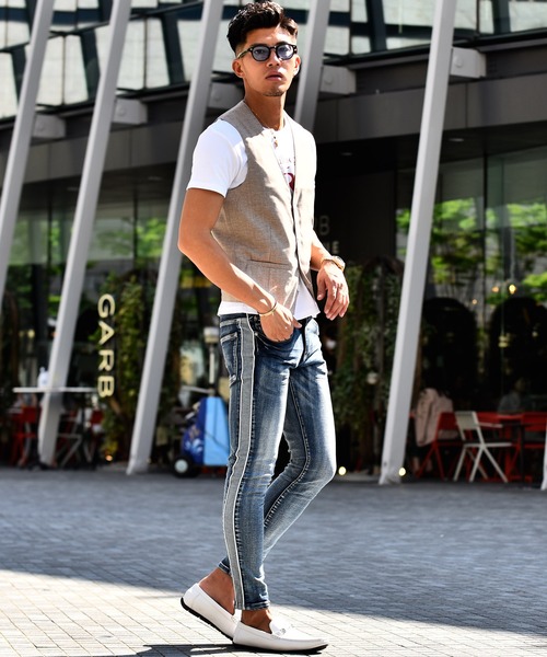 JOKER（ジョーカー）の「かすれ織りジレ フォーマル【セットアップ対象アイテムあり】（ベスト・メンズ・ベージュ/チャコール/グレー・XL/L/M）」の14枚目の写真