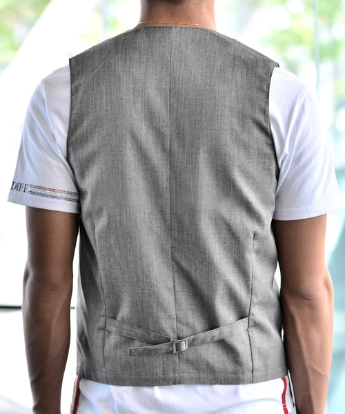 JOKER（ジョーカー）の「かすれ織りジレ フォーマル【セットアップ対象アイテムあり】（ベスト・メンズ・ベージュ/チャコール/グレー・XL/L/M）」の13枚目の写真