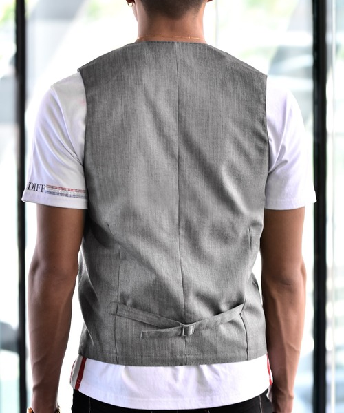 JOKER（ジョーカー）の「かすれ織りジレ フォーマル【セットアップ対象アイテムあり】（ベスト・メンズ・ベージュ/チャコール/グレー・XL/L/M）」の17枚目の写真