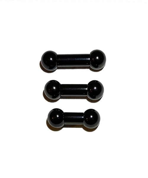 MORPH（モルフ）の「MORPH モルフ バーベルボディーピアス 4ゲージ 8mm~16mm（ピアス（片耳用）・メンズ・ブラック・8/10/12/14/16）」の2枚目の写真