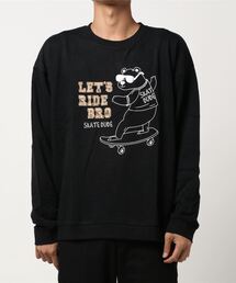STYLEBLOCK | 裏毛イラストグラフィックプリントビッグスウェット(スウェット)