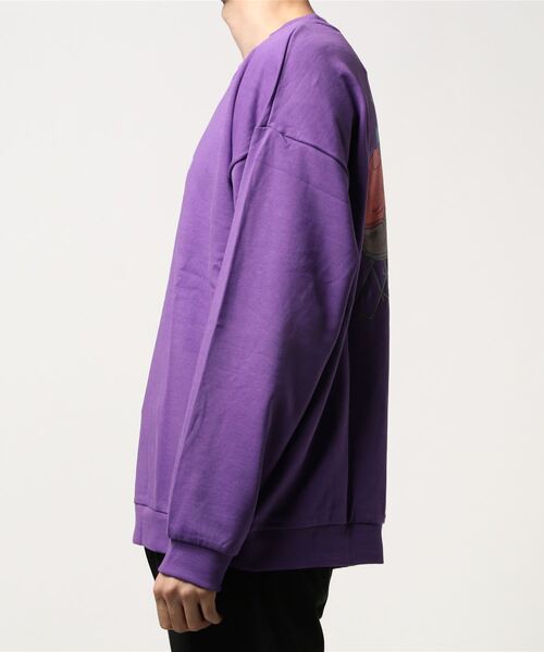 STYLEBLOCK（スタイルブロック）の「裏毛イラストグラフィックプリントビッグスウェット（スウェット・メンズ・ブラック/ベージュ系その他/ブラック系その他2/パープル/ホワイト/ベージュ/パープル系その他/グレー/ブラック系その他・M/L/LL）」の12枚目の写真