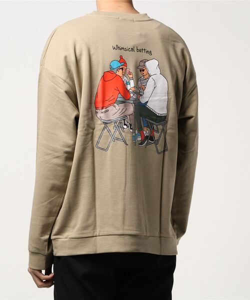 STYLEBLOCK（スタイルブロック）の「裏毛イラストグラフィックプリントビッグスウェット（スウェット・メンズ・ブラック/ベージュ系その他/ブラック系その他2/パープル/ホワイト/ベージュ/パープル系その他/グレー/ブラック系その他・M/L/LL）」の14枚目の写真