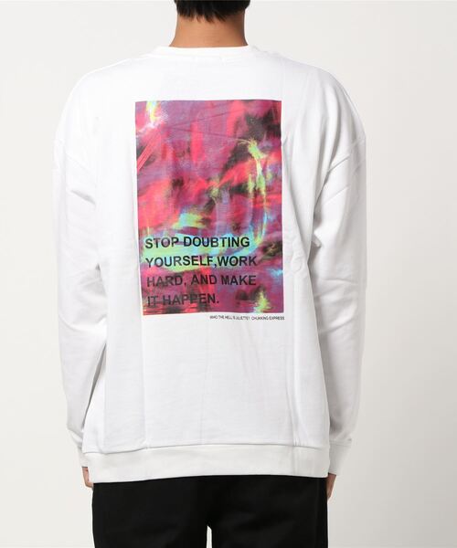 STYLEBLOCK（スタイルブロック）の「裏毛イラストグラフィックプリントビッグスウェット（スウェット・メンズ・ブラック/ベージュ系その他/ブラック系その他2/パープル/ホワイト/ベージュ/パープル系その他/グレー/ブラック系その他・M/L/LL）」の10枚目の写真