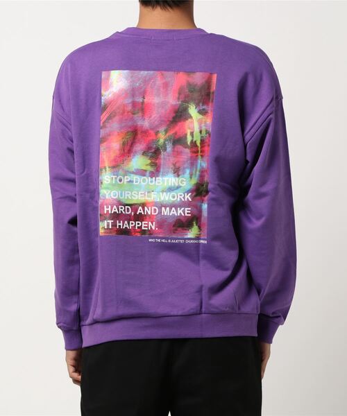 STYLEBLOCK（スタイルブロック）の「裏毛イラストグラフィックプリントビッグスウェット（スウェット・メンズ・ブラック/ベージュ系その他/ブラック系その他2/パープル/ホワイト/ベージュ/パープル系その他/グレー/ブラック系その他・M/L/LL）」の16枚目の写真