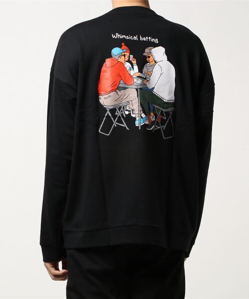 STYLEBLOCK（スタイルブロック）の「裏毛イラストグラフィックプリントビッグスウェット（スウェット・メンズ・ブラック/ベージュ系その他/ブラック系その他2/パープル/ホワイト/ベージュ/パープル系その他/グレー/ブラック系その他・M/L/LL）」の13枚目の写真