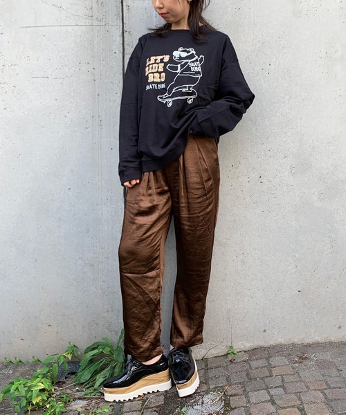 STYLEBLOCK（スタイルブロック）の「裏毛イラストグラフィックプリントビッグスウェット（スウェット・メンズ・ブラック/ベージュ系その他/ブラック系その他2/パープル/ホワイト/ベージュ/パープル系その他/グレー/ブラック系その他・M/L/LL）」の21枚目の写真