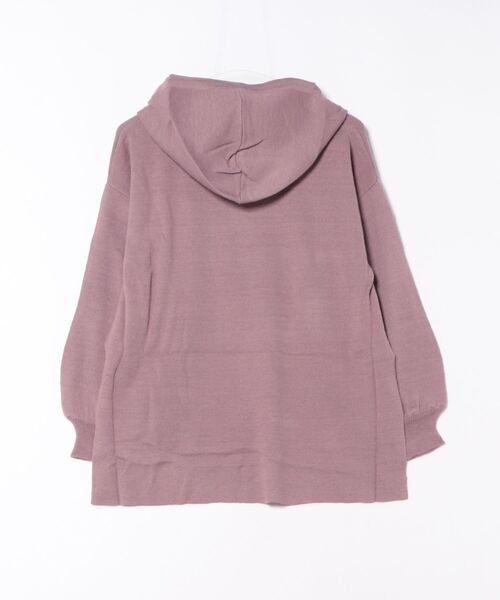 KOBE LETTUCE(コウベレタス)の「サイドスリットフーディニットトップス(ニット/セーター・レディース・アイボリー/チャコール/オレンジ/オリーブ/グレイッシュベージュ/パープル/ブラック・FREE)」の9枚目の写真