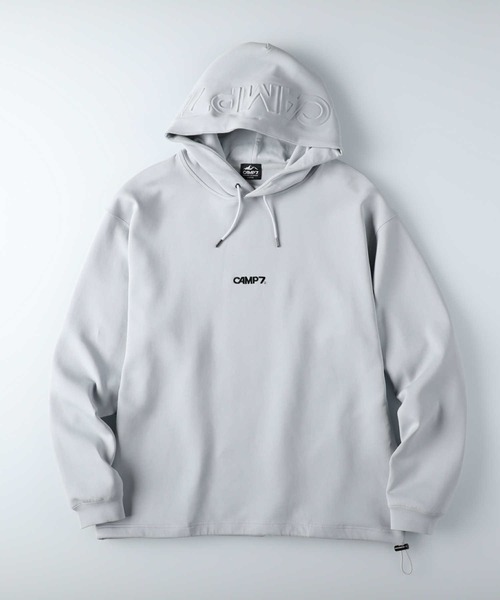 CAMP7（キャンプセブン）の「【CAMP7】エンボスロゴパーカー（パーカー・メンズ・ブラック/ベージュ/グレー/オリーブ/ブルー/ワイン・M/L/XL）」の3枚目の写真