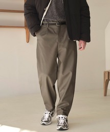 シンセティックレザー ワンタックセミワイドテーパードパンツ EMMA CLOTHES