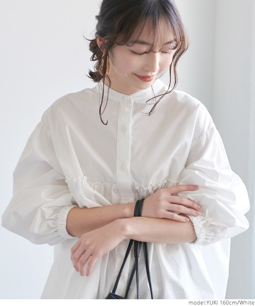 coca(coca)(コカ)の「バルーンスリーブギャザーブラウス(シャツ/ブラウス・レディース・ホワイト/ラベンダー・ONE SIZE)」の12枚目の写真