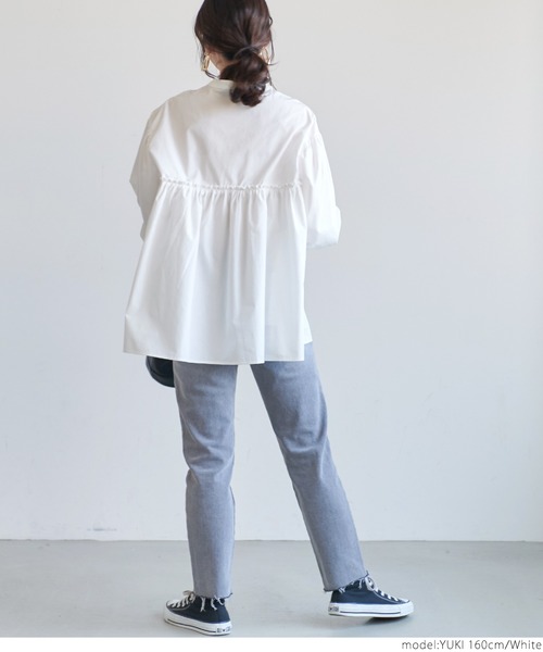 coca(coca)(コカ)の「バルーンスリーブギャザーブラウス(シャツ/ブラウス・レディース・ホワイト/ラベンダー・ONE SIZE)」の14枚目の写真