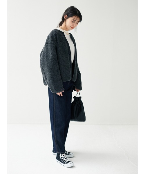 CRAFT STANDARD BOUTIQUE(クラフトスタンダードブティック)の「ボアジャケット〇*(ブルゾン・レディース・グレー/オフホワイト・M/L)」の20枚目の写真