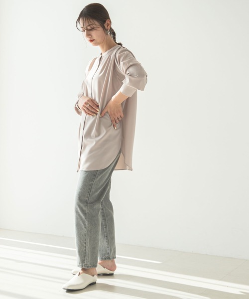 rectangle（レクタングル）の「2wayショルダータックシャツ（シャツ/ブラウス・レディース・ブラック/ベージュ/オフホワイト・FREE）」の11枚目の写真