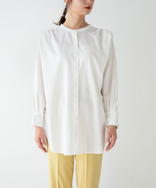 rectangle（レクタングル）の「2wayショルダータックシャツ（シャツ/ブラウス・レディース・ブラック/ベージュ/オフホワイト・FREE）」の13枚目の写真