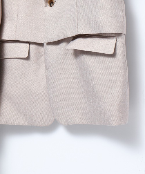 HARE(ハレ)の「2WAYデザインジャケット(HARE)(テーラードジャケット・メンズ・ブラック/ベージュ・SMALL/MEDIUM)」の21枚目の写真