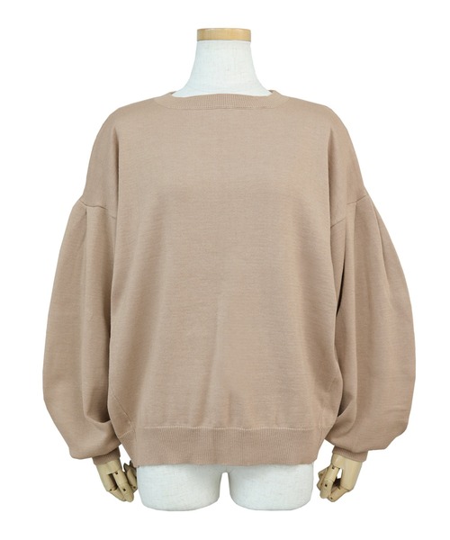 reca（レカ）の「ボリューム袖クルーネックニット（ニット/セーター・レディース・ベージュ/アイボリー/ラベンダー・M）」の16枚目の写真