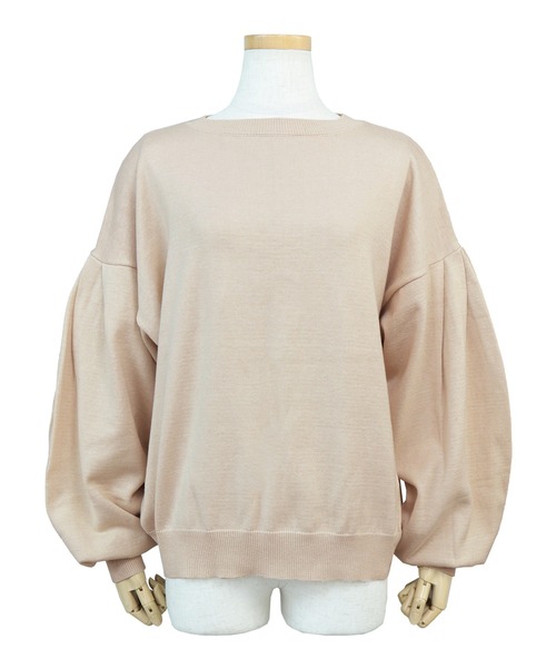 reca（レカ）の「ボリューム袖クルーネックニット（ニット/セーター・レディース・ベージュ/アイボリー/ラベンダー・M）」の17枚目の写真