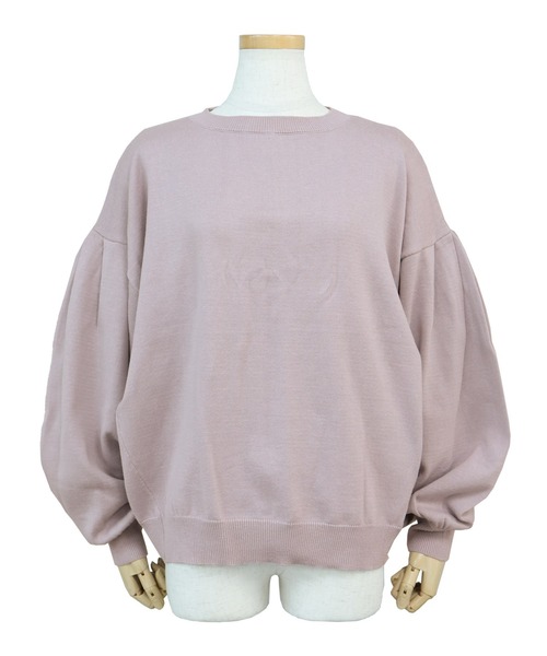 reca（レカ）の「ボリューム袖クルーネックニット（ニット/セーター・レディース・ベージュ/アイボリー/ラベンダー・M）」の18枚目の写真