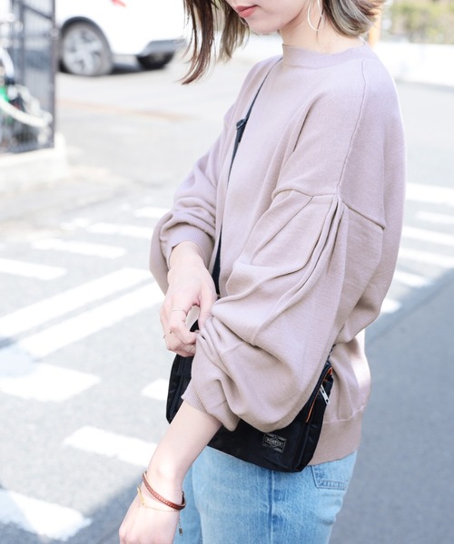 reca（レカ）の「ボリューム袖クルーネックニット（ニット/セーター・レディース・ベージュ/アイボリー/ラベンダー・M）」の11枚目の写真