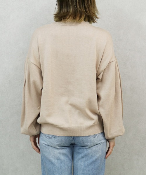 reca（レカ）の「ボリューム袖クルーネックニット（ニット/セーター・レディース・ベージュ/アイボリー/ラベンダー・M）」の22枚目の写真