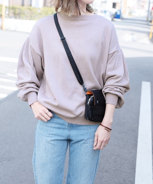 reca（レカ）の「ボリューム袖クルーネックニット（ニット/セーター・レディース・ベージュ/アイボリー/ラベンダー・M）」の15枚目の写真