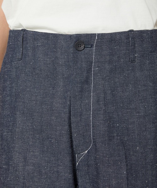 KURO(クロ)の「【KURO × J.PRESS】DENIM TROUSER(スラックス・メンズ・インディゴブルー/ホワイト・MEDIUM/LARGE/SMALL)」の4枚目の写真