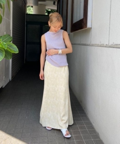 TODAYFUL（トゥデイフル）の「リブニットタンクトップ（タンクトップ・レディース・キナリ/グリーン系その他/ラベンダー・FREE）」の20枚目の写真