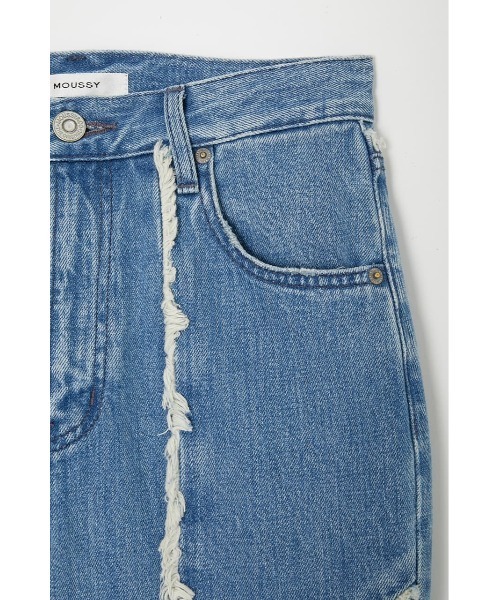 MOUSSY（マウジー）の「PATCHWORK HW FLARE（デニムパンツ・レディース・ブルー・1/2/0）」の14枚目の写真