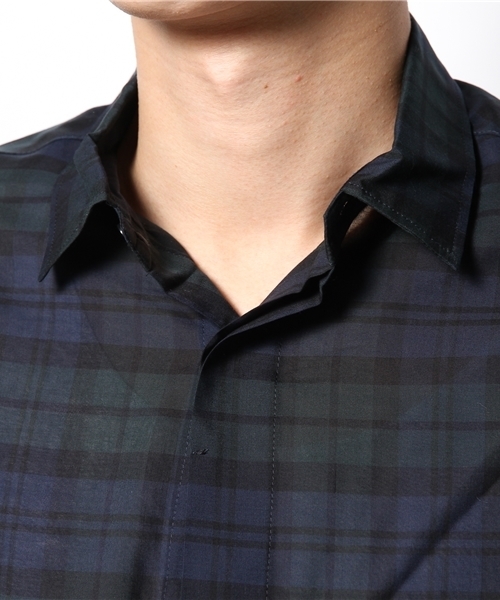 603（ロクマルサン）の「603 タータンチェックビックロングシャツ（シャツ/ブラウス・メンズ・ブラック・FREE）」の7枚目の写真