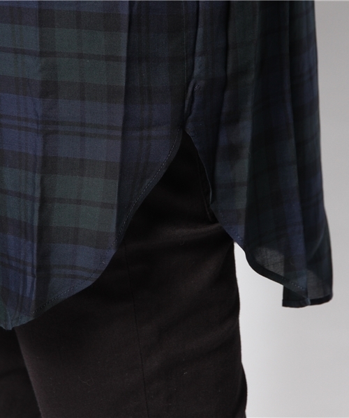 603（ロクマルサン）の「603 タータンチェックビックロングシャツ（シャツ/ブラウス・メンズ・ブラック・FREE）」の5枚目の写真