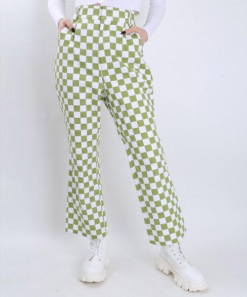 WC(ダブル シー)の「WC/フラッグチェックパンツ(スラックス・レディース・グリーン/ブラック/ブラウン・FREE)」の10枚目の写真