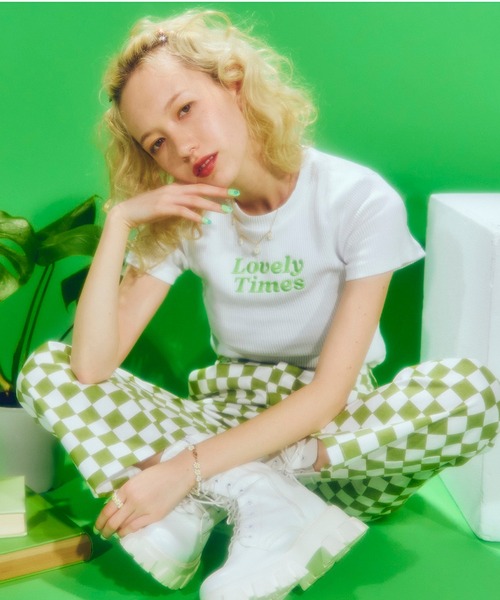 WC(ダブル シー)の「WC/フラッグチェックパンツ(スラックス・レディース・グリーン/ブラック/ブラウン・FREE)」の8枚目の写真