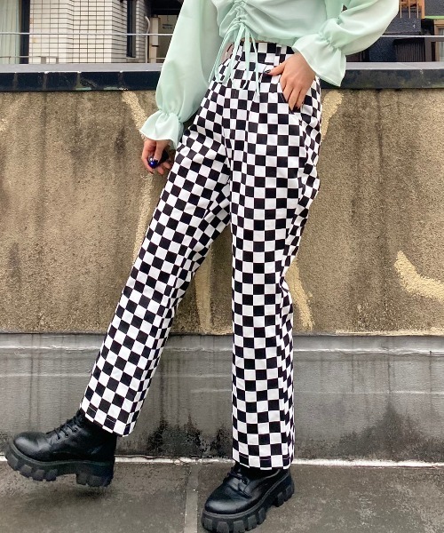 WC(ダブル シー)の「WC/フラッグチェックパンツ(スラックス・レディース・グリーン/ブラック/ブラウン・FREE)」の14枚目の写真