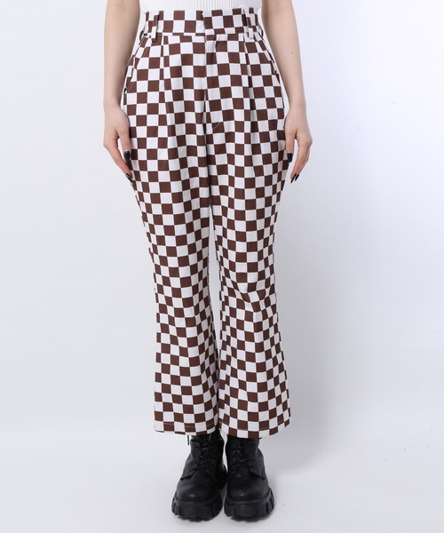 WC(ダブル シー)の「WC/フラッグチェックパンツ(スラックス・レディース・グリーン/ブラック/ブラウン・FREE)」の20枚目の写真