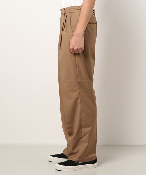 y/m by れぽすけ（イムバイレポスケ）の「-Loose wide straight pants - / ルーズワイドストレートパンツ（スラックス・メンズ・ブラック/ブラウン・MEDIUM/LARGE）」の6枚目の写真