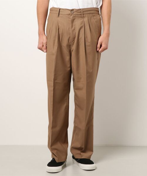 y/m by れぽすけ（イムバイレポスケ）の「-Loose wide straight pants - / ルーズワイドストレートパンツ（スラックス・メンズ・ブラック/ブラウン・MEDIUM/LARGE）」の13枚目の写真