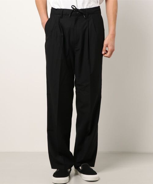 y/m by れぽすけ（イムバイレポスケ）の「-Loose wide straight pants - / ルーズワイドストレートパンツ（スラックス・メンズ・ブラック/ブラウン・MEDIUM/LARGE）」の17枚目の写真
