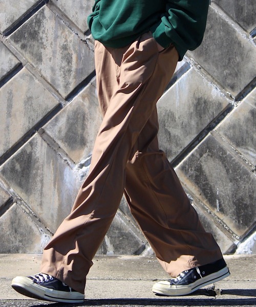 y/m by れぽすけ（イムバイレポスケ）の「-Loose wide straight pants - / ルーズワイドストレートパンツ（スラックス・メンズ・ブラック/ブラウン・MEDIUM/LARGE）」の10枚目の写真