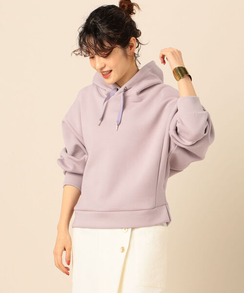 NOLLEY’S（ノーリーズ）の「【WEB限定】ドルマンパーカー（パーカー・レディース・グレイッシュベージュ/ブラウン/ラベンダー/サックスブルー・38）」の4枚目の写真