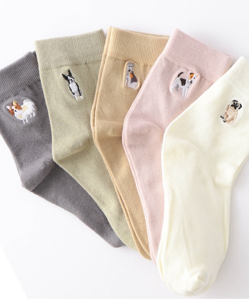 Jubilee(ジュビリー)の「犬猫 刺繍 ロークルーソックス5足セット(ソックス/靴下・レディース・その他1/その他2/その他3/その他12/その他13/その他14/その他10/その他11/その他8/その他4/その他6/その他7/その他5/その他9・FREE)」の22枚目の写真
