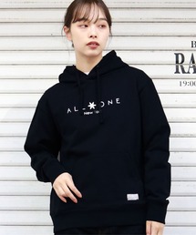 ALL ONE/オールワン BASIC LOGO HOODIE フロントロゴプリント パーカー