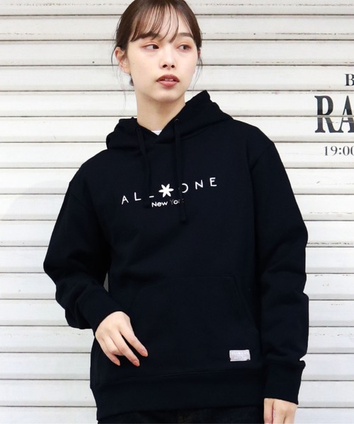 ROOPTOKYO（ループトウキョウ）の「ALL ONE/オールワン BASIC LOGO HOODIE フロントロゴプリント パーカー（パーカー・メンズ・ブラック/ネイビー/オリーブ・S/L/XS/M/XL）」の2枚目の写真