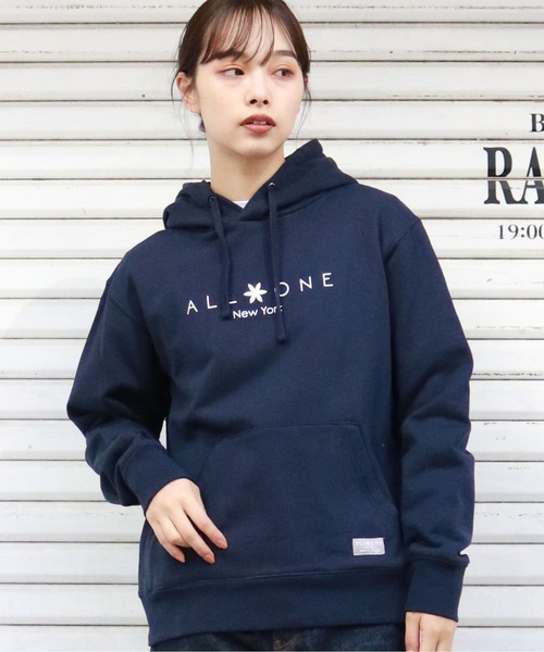 ROOPTOKYO（ループトウキョウ）の「ALL ONE/オールワン BASIC LOGO HOODIE フロントロゴプリント パーカー（パーカー・メンズ・ブラック/ネイビー/オリーブ・S/L/XS/M/XL）」の7枚目の写真