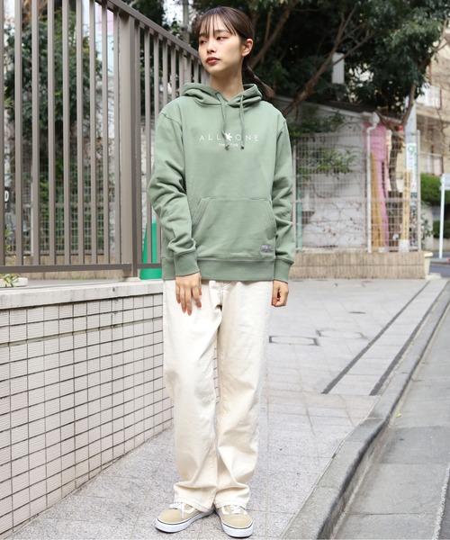 ROOPTOKYO（ループトウキョウ）の「ALL ONE/オールワン BASIC LOGO HOODIE フロントロゴプリント パーカー（パーカー・メンズ・ブラック/ネイビー/オリーブ・S/L/XS/M/XL）」の9枚目の写真