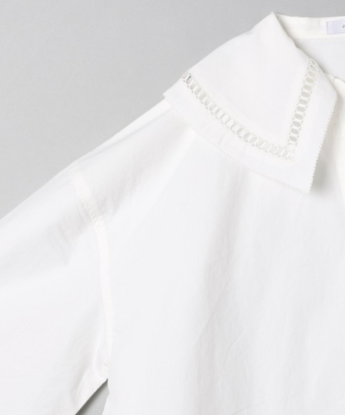 JEANASIS（ジーナシス）の「カットワークカラーショートシャツ/943114（シャツ/ブラウス・レディース・ホワイト/アイボリー/ブラック/オレンジ・FREE）」の7枚目の写真