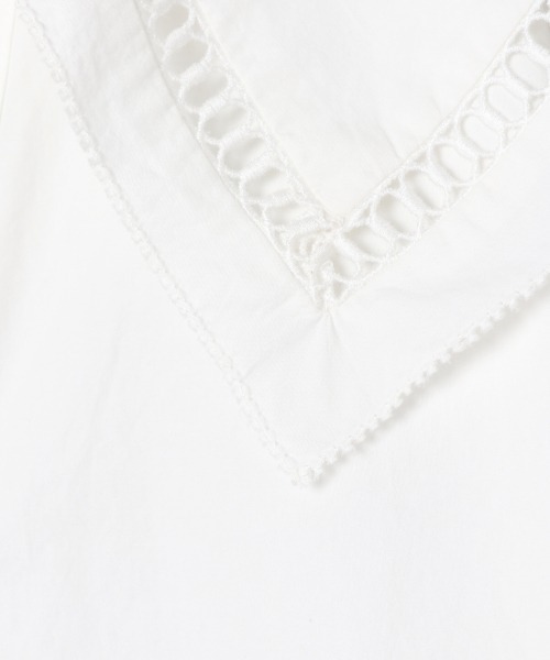 JEANASIS（ジーナシス）の「カットワークカラーショートシャツ/943114（シャツ/ブラウス・レディース・ホワイト/アイボリー/ブラック/オレンジ・FREE）」の11枚目の写真