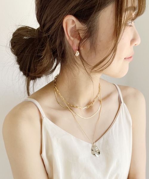 Alite cloth（アリーテクロス）の「サークルパールデザインセットピアス（ピアス（両耳用）・レディース・シルバー/ゴールド・FREE）」の3枚目の写真