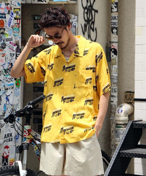 DC SHOES（ディーシーシューズ）の「21 ALLOVER SS SHIRT/DC総柄半袖シャツ（シャツ/ブラウス・メンズ・ブラック系その他/ブラック×ゴールド/マスタード/ブラック・X-LARGE/LARGE/MEDIUM）」の10枚目の写真